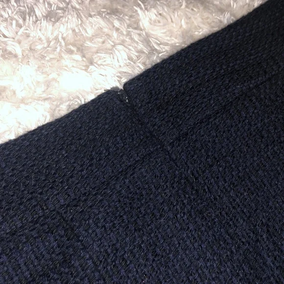 Navy Blue Mini Skirt with Pockets - Picture 4 of 5